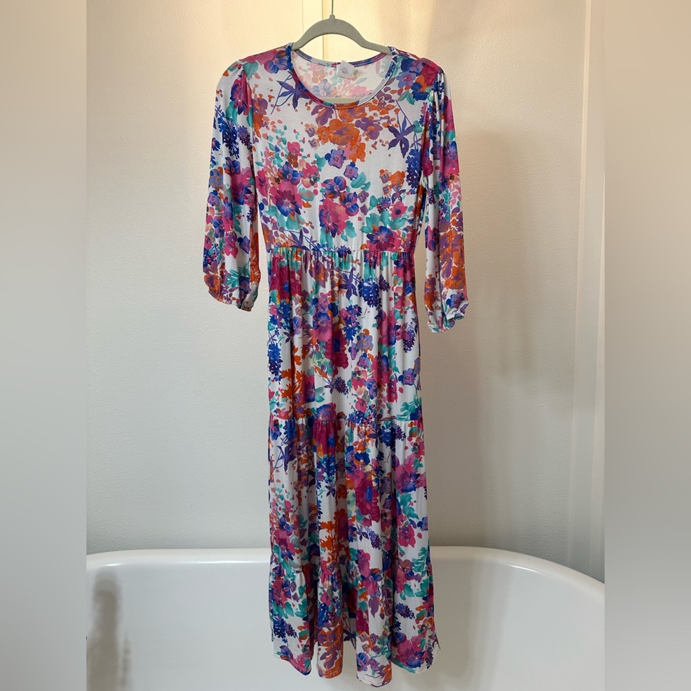 Floral Multicolor Women's Boutique Dress